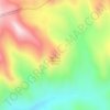 Mapa topográfico Burn Top Mountain, altitud, relieve