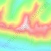 Mapa topográfico Aonach air Chrith, altitud, relieve