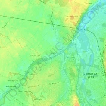 Mapa topográfico La Folie, altitud, relieve