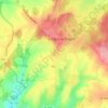 Mapa topográfico La Borie, altitud, relieve