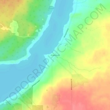 Mapa topográfico Dreamland, altitud, relieve