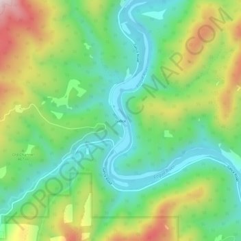 Mapa topográfico Galice, altitud, relieve
