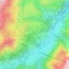 Mapa topográfico Oberlech, altitud, relieve