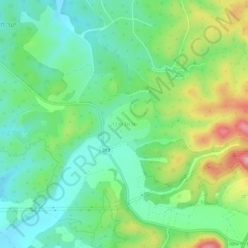 Mapa topográfico Sdot Micha, altitud, relieve