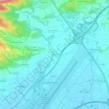 Mapa topográfico Foronda, altitud, relieve