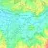 Mapa topográfico Dérontay, altitud, relieve