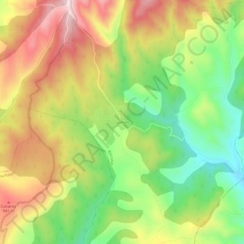 Mapa topográfico Suelves, altitud, relieve