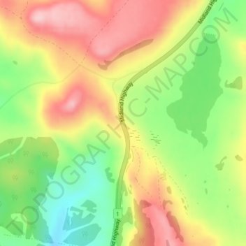 Mapa topográfico Spring Hill, altitud, relieve