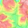 Mapa topográfico Coberley, altitud, relieve