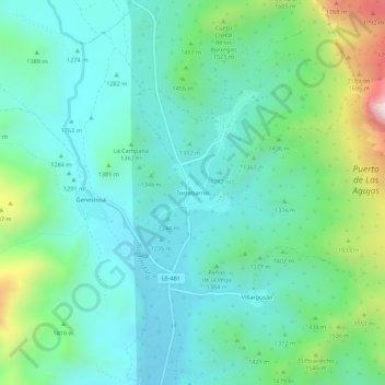 Mapa topográfico Torrebarrio, altitud, relieve