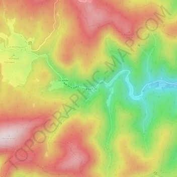 Mapa topográfico Lilsbach, altitud, relieve