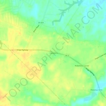 Mapa topográfico Latanes, altitud, relieve