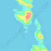 Mapa topográfico Pipindan, altitud, relieve