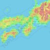 Mapa topográfico 大阪府, altitud, relieve