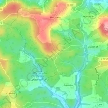 Mapa topográfico Tirol, altitud, relieve