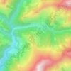 Mapa topográfico ჭიე, altitud, relieve