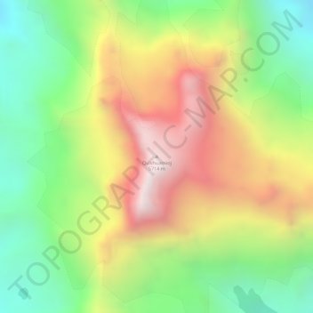 Mapa topográfico Quishuarnioj, altitud, relieve