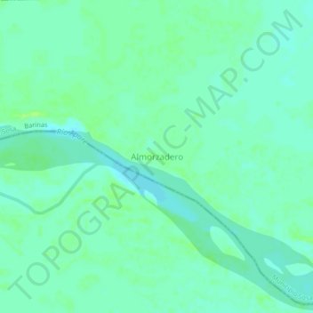 Mapa topográfico Almorzadero, altitud, relieve