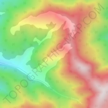 Mapa topográfico bash, altitud, relieve