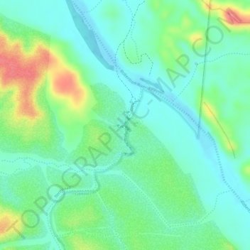 Mapa topográfico Cobbold Gorge, altitud, relieve