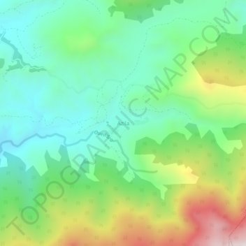Mapa topográfico Azila, altitud, relieve