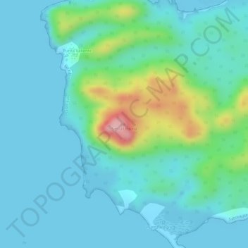 Mapa topográfico Sierra Llorona, altitud, relieve