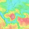 Mapa topográfico Les Besses, altitud, relieve