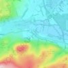 Mapa topográfico Yeavering, altitud, relieve