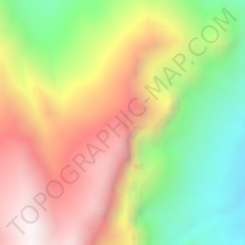 Mapa topográfico Moyen-Atlas, altitud, relieve