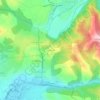 Mapa topográfico Les Grèzes, altitud, relieve