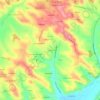 Mapa topográfico La Rigné, altitud, relieve