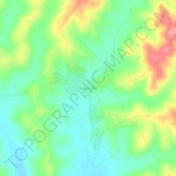 Mapa topográfico Kibindu, altitud, relieve