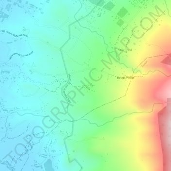 Mapa topográfico de, altitud, relieve