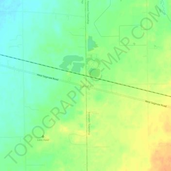 Mapa topográfico Juniata, altitud, relieve