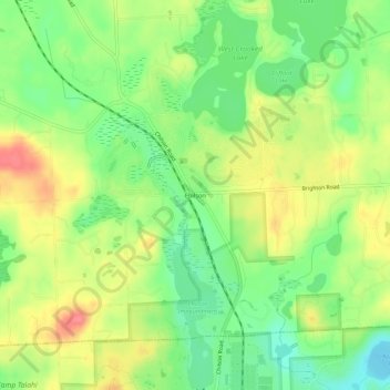 Mapa topográfico Chilson, altitud, relieve