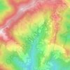 Mapa topográfico Caprile, altitud, relieve