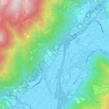 Mapa topográfico Darzo, altitud, relieve