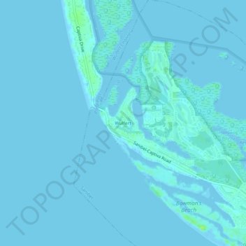 Mapa topográfico Wulfert, altitud, relieve