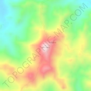 Mapa topográfico Cerro Tijera, altitud, relieve