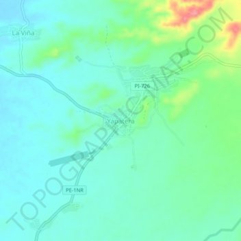 Mapa topográfico Yapatera, altitud, relieve