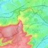 Mapa topográfico Piedmont, altitud, relieve