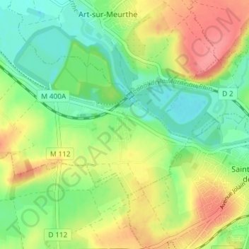 Mapa topográfico La Madeleine, altitud, relieve