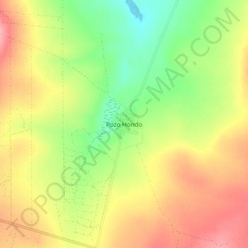 Mapa topográfico Pozo Hondo, altitud, relieve
