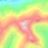 Mapa topográfico Sgùrr nan Coireachan, altitud, relieve