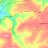 Mapa topográfico Gwinear, altitud, relieve