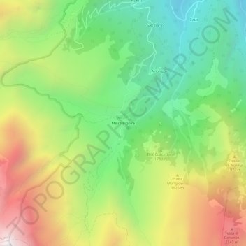 Mapa topográfico Meire Bigoire, altitud, relieve