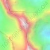 Mapa topográfico Jirishanca, altitud, relieve