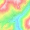 Mapa topográfico Chalets de Raja, altitud, relieve