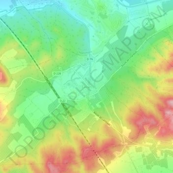 Mapa topográfico Cazan, altitud, relieve