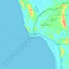 Mapa topográfico Necoclí, altitud, relieve
